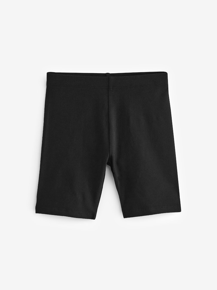 Noir - Lot de 2 shorts de vélo extensibles en coton riche (3-16ans) - Image 7 of 8