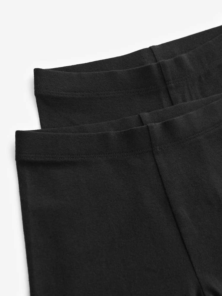 Noir - Lot de 2 shorts de vélo extensibles en coton riche (3-16ans) - Image 8 of 8
