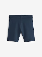 Navy Blue Longer Length 2 Pack Cotton Rich Stretch Cycle Shorts (3-16yrs) - Image 2 of 4