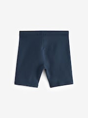 Navy Blue Longer Length 2 Pack Cotton Rich Stretch Cycle Shorts (3-16yrs) - Image 3 of 4