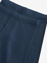 Navy Blue Longer Length 2 Pack Cotton Rich Stretch Cycle Shorts (3-16yrs) - Image 4 of 4