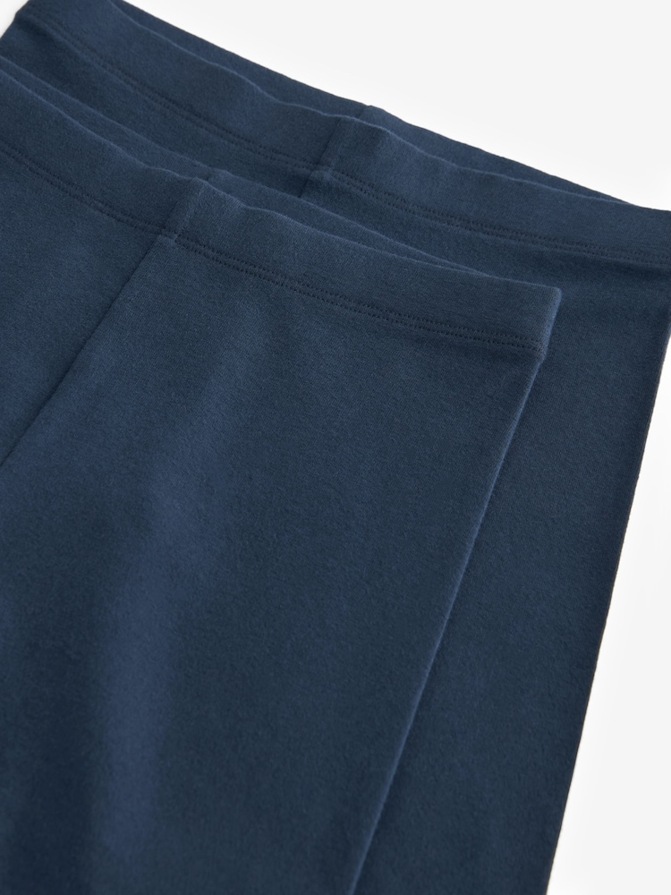 Navy Blue Longer Length 2 Pack Cotton Rich Stretch Cycle Shorts (3-16yrs) - Image 4 of 4