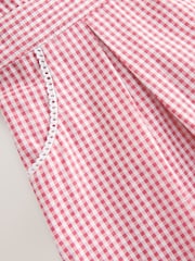 Vermelho - Vestido escolar Gingham com gola recortada rica em algodão (3-14anos) - Imagem 11 de 11