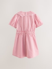 Red Cotton Rich Scalloped Collar Gingham School Dress (3-14yrs) - Image 12 of 14
