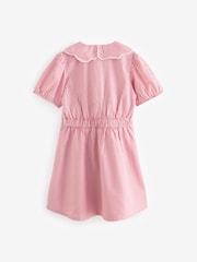 Red Cotton Rich Scalloped Collar Gingham School Dress (3-14yrs) - Image 8 of 10