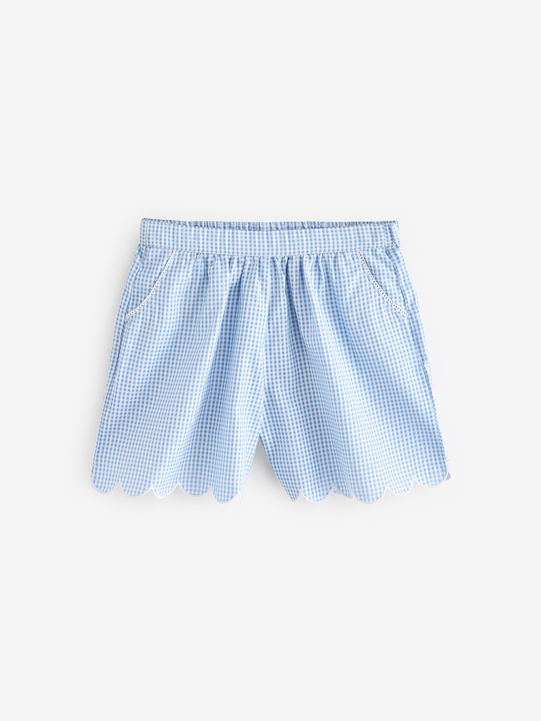 navy gingham shorts
