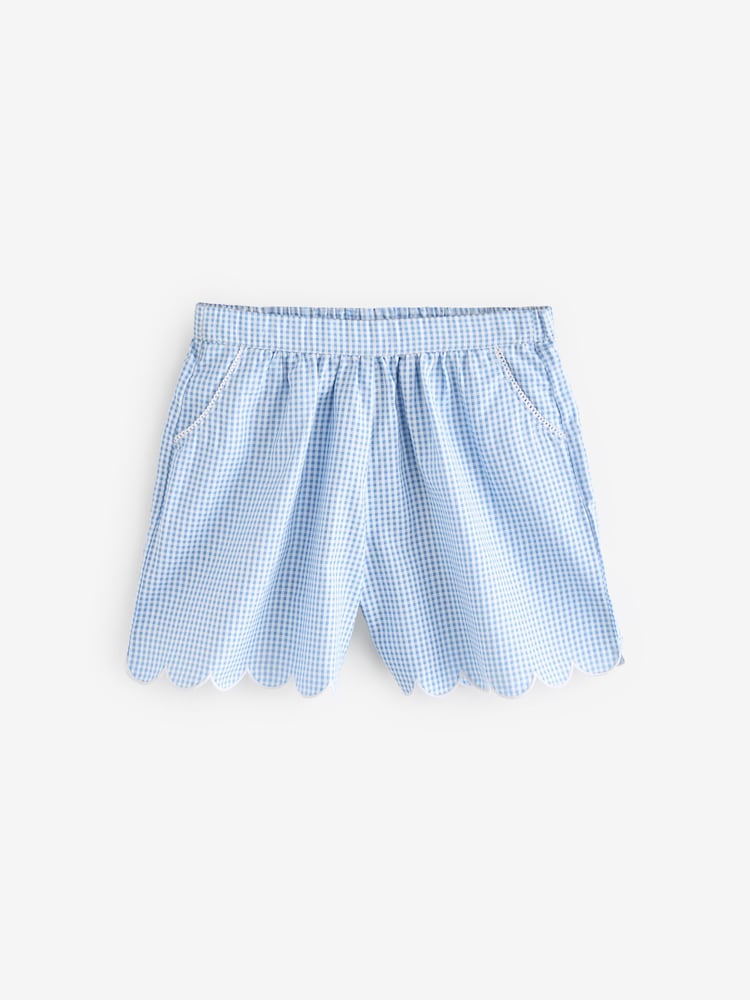 Bleu - Pull-on Cotton Rich School Vichy Shorts (3-14yrs) - Image 5 of 7