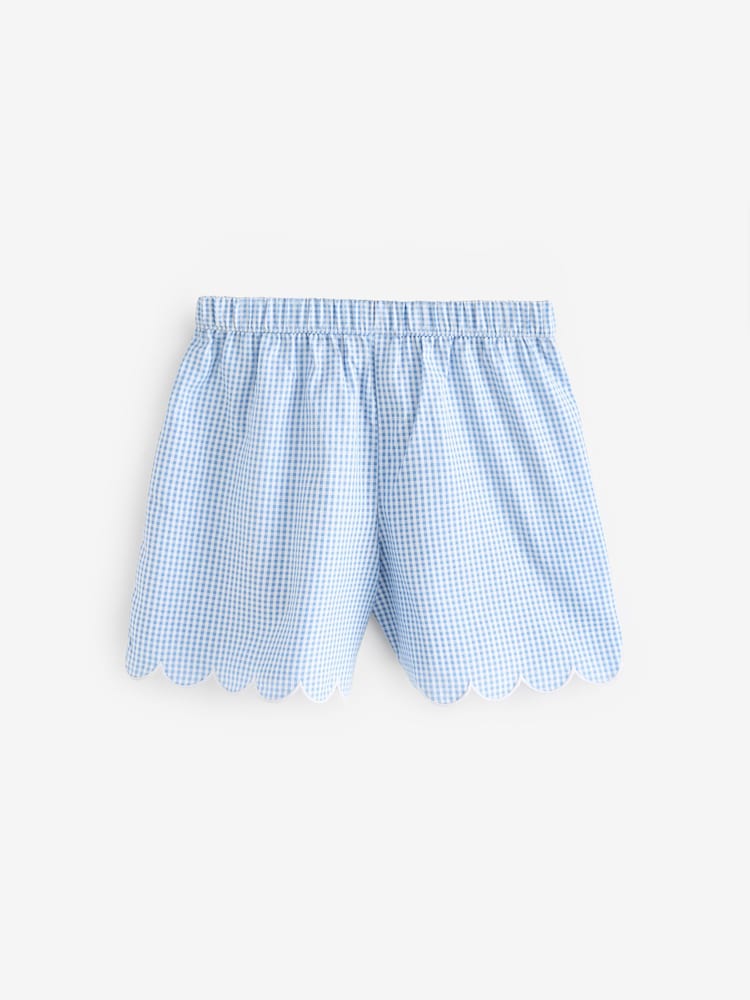 Bleu - Pull-on Cotton Rich School Vichy Shorts (3-14yrs) - Image 6 of 7