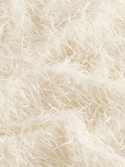 Ecru Cream Mini Short Sleeve Textured Dress - Image 5 of 5