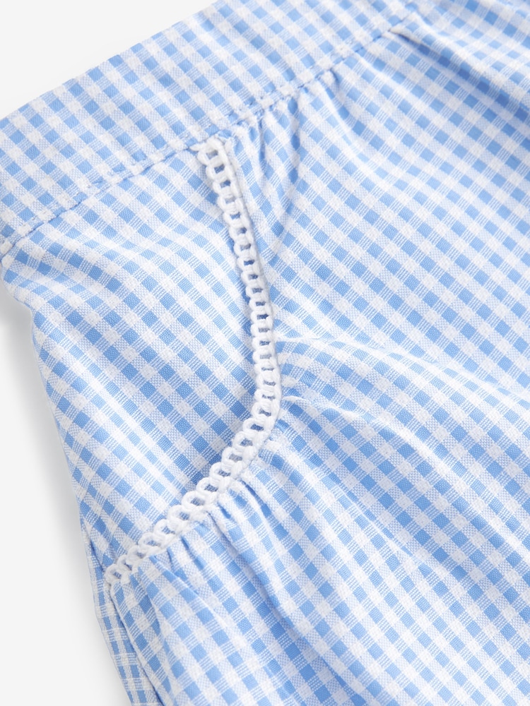 Bleu - Pull-on Cotton Rich School Vichy Jupes (3-14yrs) - Image 5 de 5