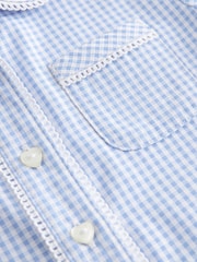 Bleu - Chemisier Vichy de l'école Cotton Rich (3-14ans) - Image 8 de 8
