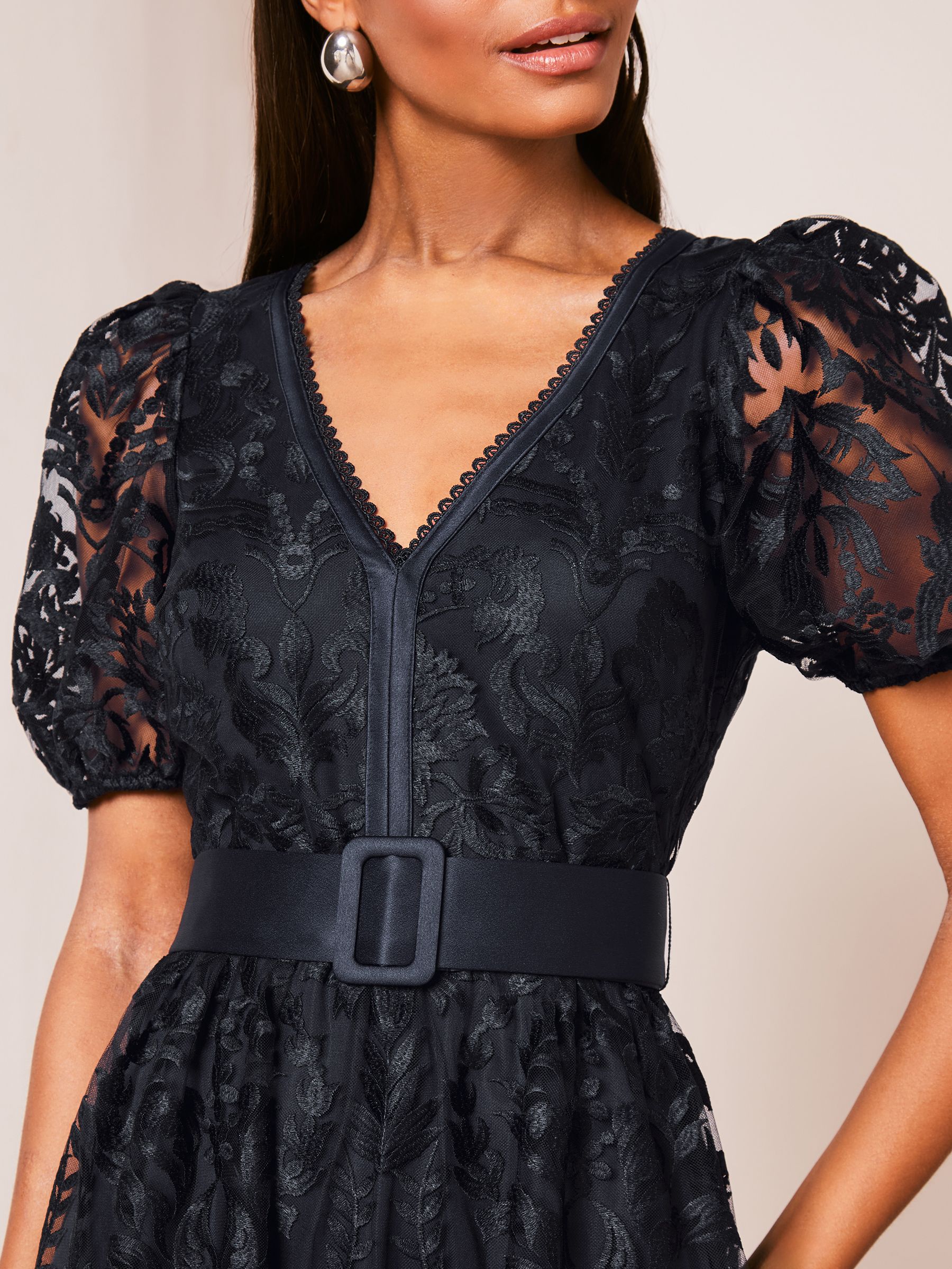 Navy lace dress next online
