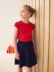 Red Puff Sleeve 100% Cotton T-Shirts 2 Pack (3-16yrs) - Image 2 of 3