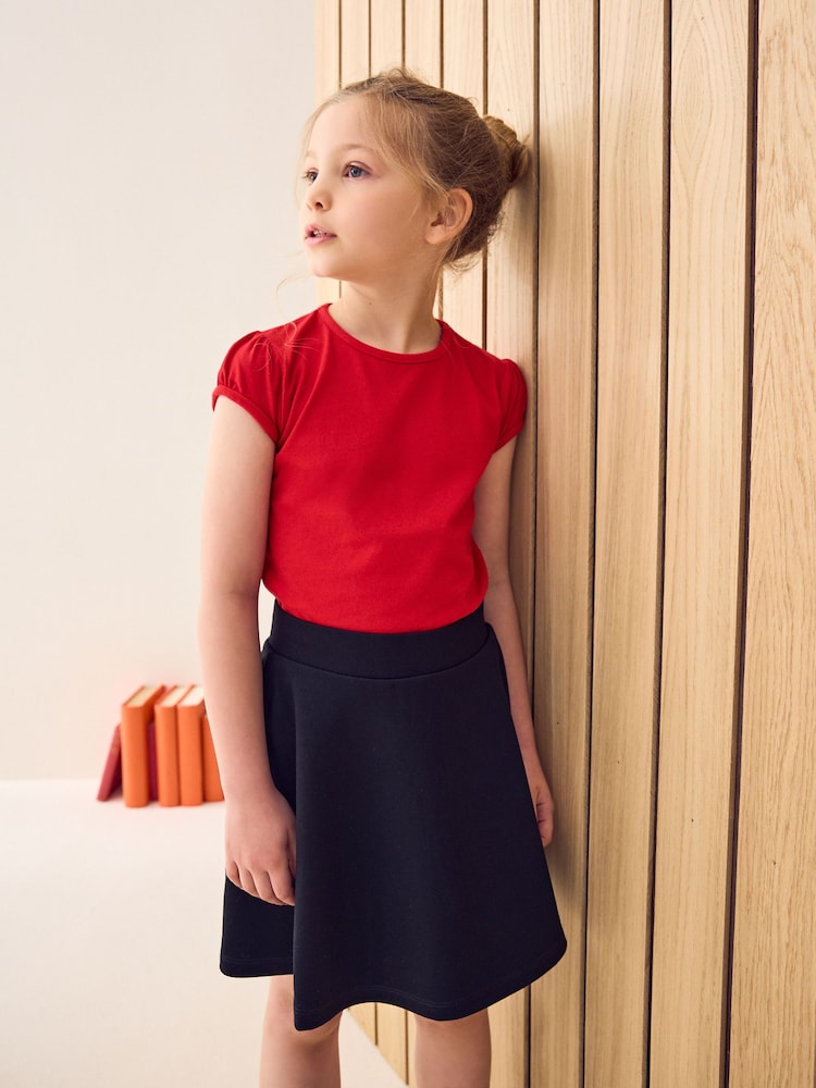 Red Puff Sleeve 100% Cotton T-Shirts 2 Pack (3-16yrs) - Image 2 of 3