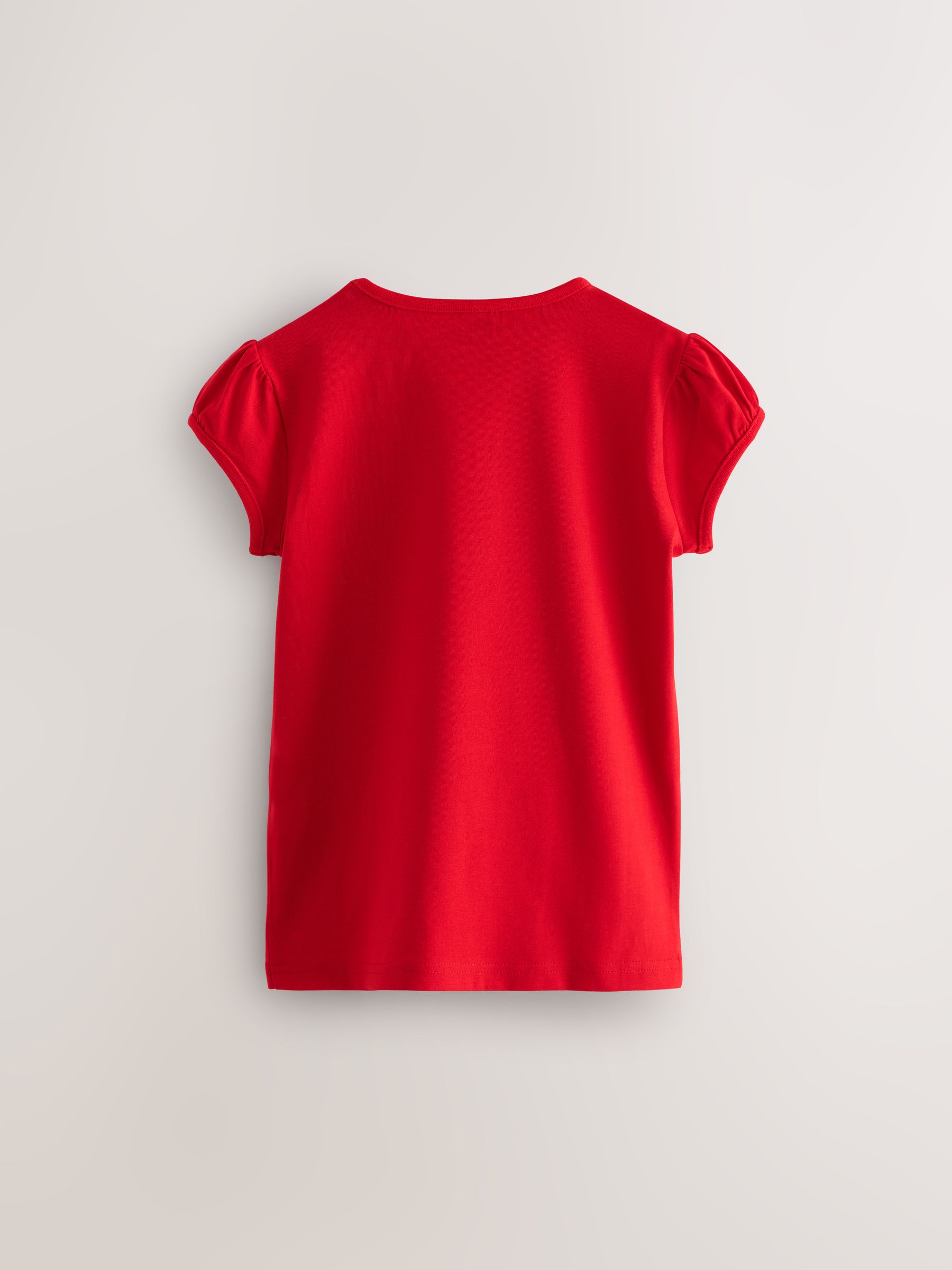Buy Red 2 Pack Puff Sleeve T-Shirts (3-16yrs) from Next USA