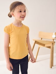 Yellow Puff Sleeve 100% Cotton T-Shirts 2 Pack (3-16yrs) - Image 2 of 7