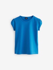 Blauw - Verpakking van 2 T-shirts met pofmouwen van 100% katoen (3-16jaar) - Image 3 of 4