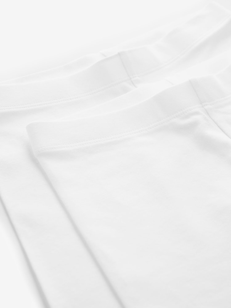 Blanco - Cotton Rich Stretch Cycle Shorts 2 Pack (3-16yrs) - Imagen 4 de 4 Blanco - Cotton Rich Stretch Cycle Shorts 2 Pack (3-16yrs) - Imagen 4 de 4