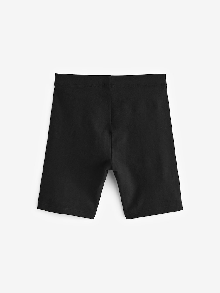 Noir - Lot de 5 shorts de vélo extensibles en coton riche (3-16ans) - Image 7 of 8