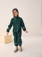 Green Zip Hooded Waterproof Puddlesuit (12mths-10yrs) - Image 2 of 9