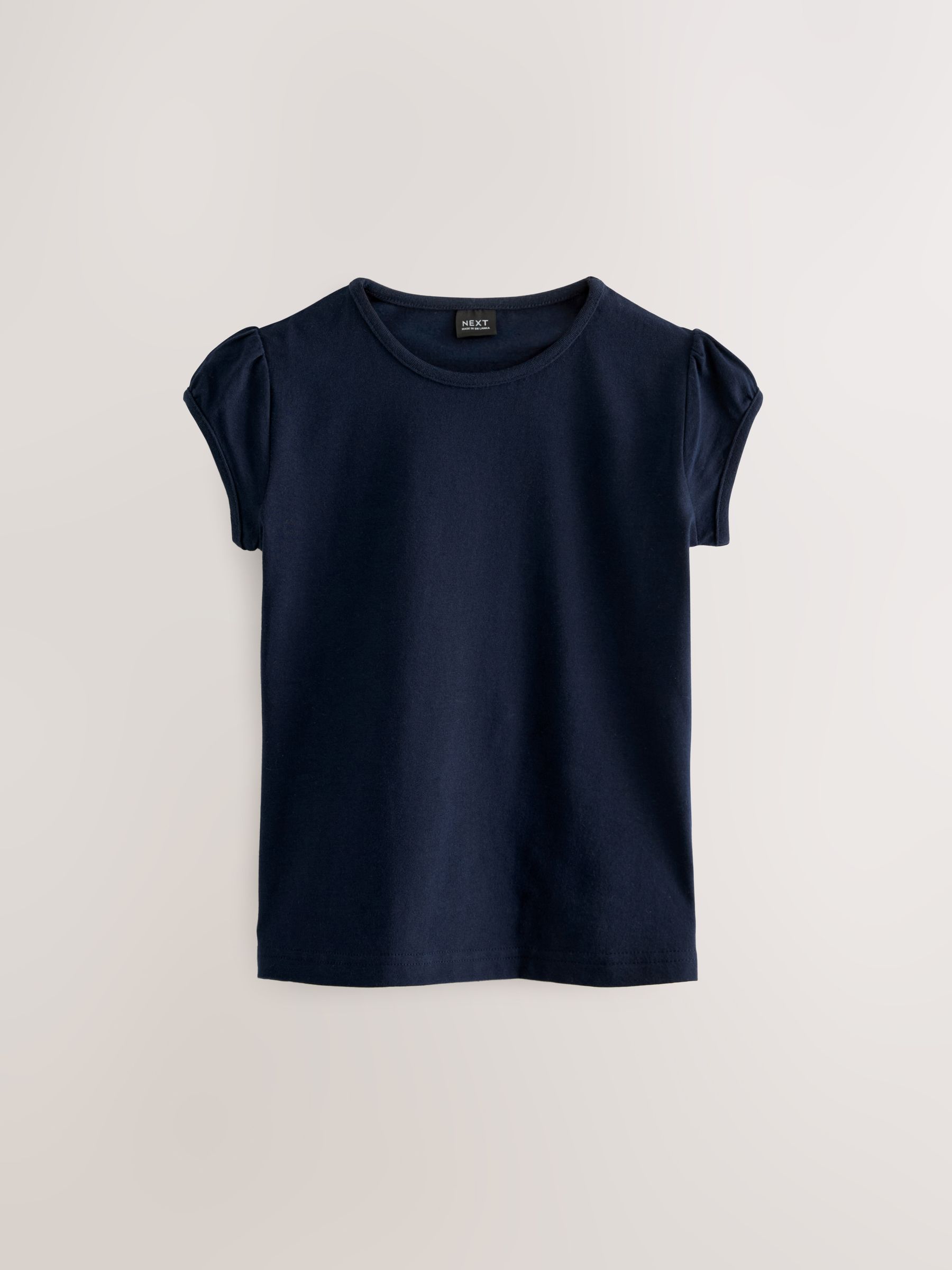 【新品未開封】familiar ネイビー 刺繍 パフスリーブ Tシャツ 110 Next：日本 ネイビー ブルー - パフスリーブ Tシャツ 2 枚組（3～16 歳