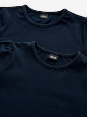 Donkerblauw - Verpakking van 2 T-shirts met pofmouwen van 100% katoen (3-16jaar) - Image 7 of 7