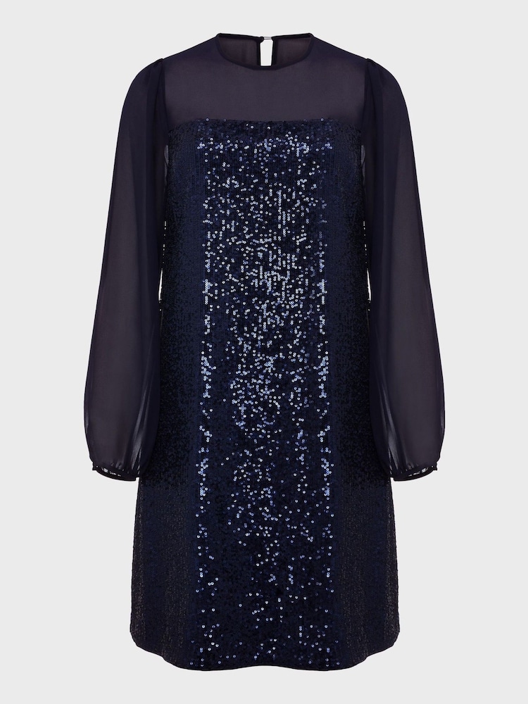 Hobbs Blue Zariah Dress - Image 4 of 4 Hobbs Blue Zariah Dress - Image 4 of 4