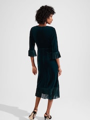 Hobbs Green Melodie Velvet Dress - Image 2 of 4