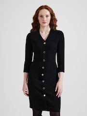 Hobbs Black Petite Marlee Dress - Image 1 of 4