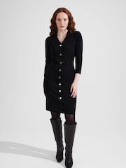Hobbs Black Petite Marlee Dress - Image 3 of 4