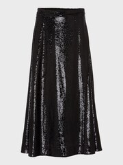 Hobbs Black Sequin Greta Skirt - Image 4 of 4