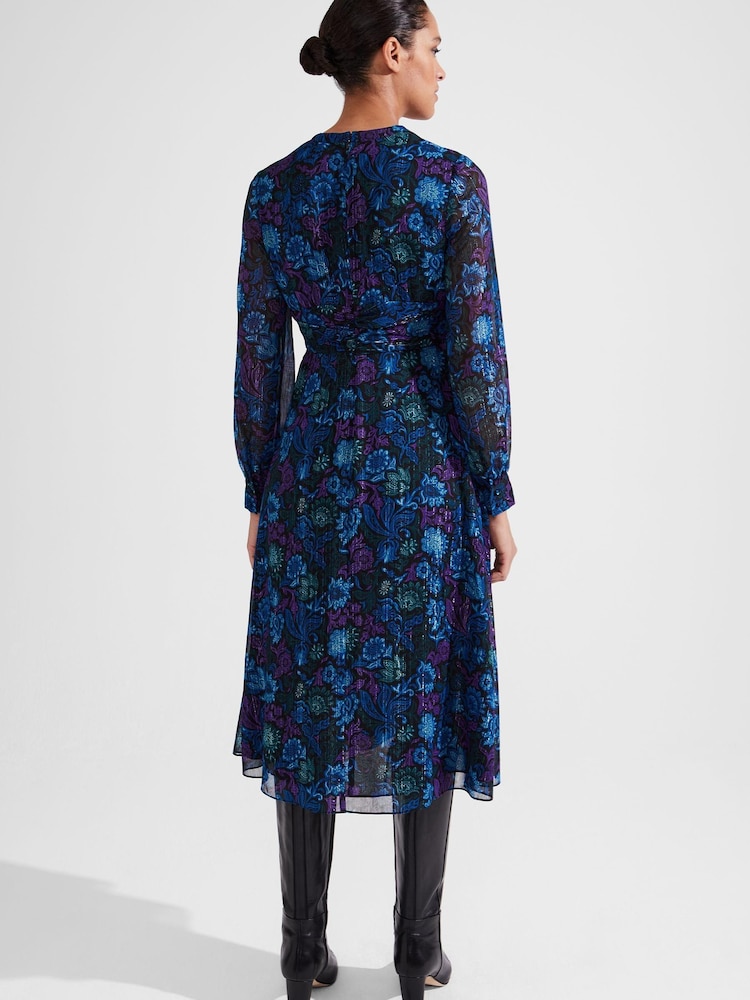 Hobbs Petite Saffron Blue Dress - Image 2 of 4