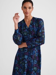 Hobbs Petite Saffron Blue Dress - Image 3 of 4