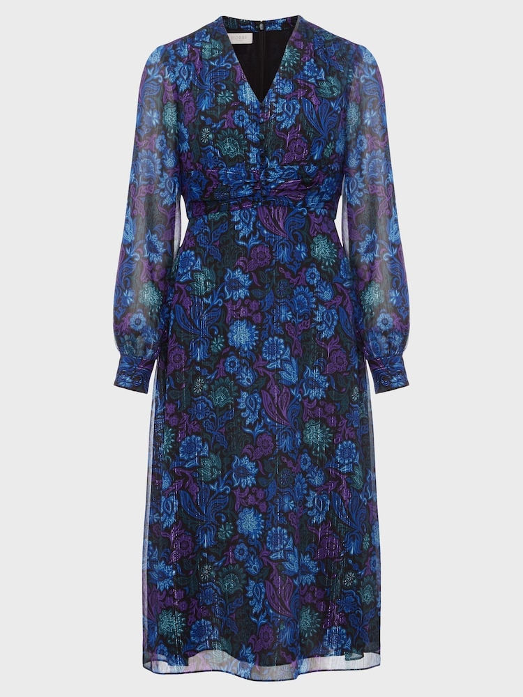 Hobbs Petite Saffron Blue Dress - Image 4 of 4