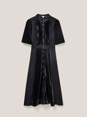 White Stuff Black Willow Velvet Shirt Dress - Image 4 of 5