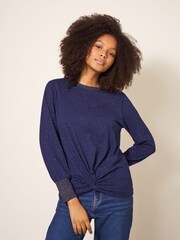 White Stuff Blue Frankie Sparkle Top - Image 1 of 5