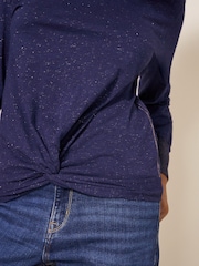 White Stuff Blue Frankie Sparkle Top - Image 3 of 5