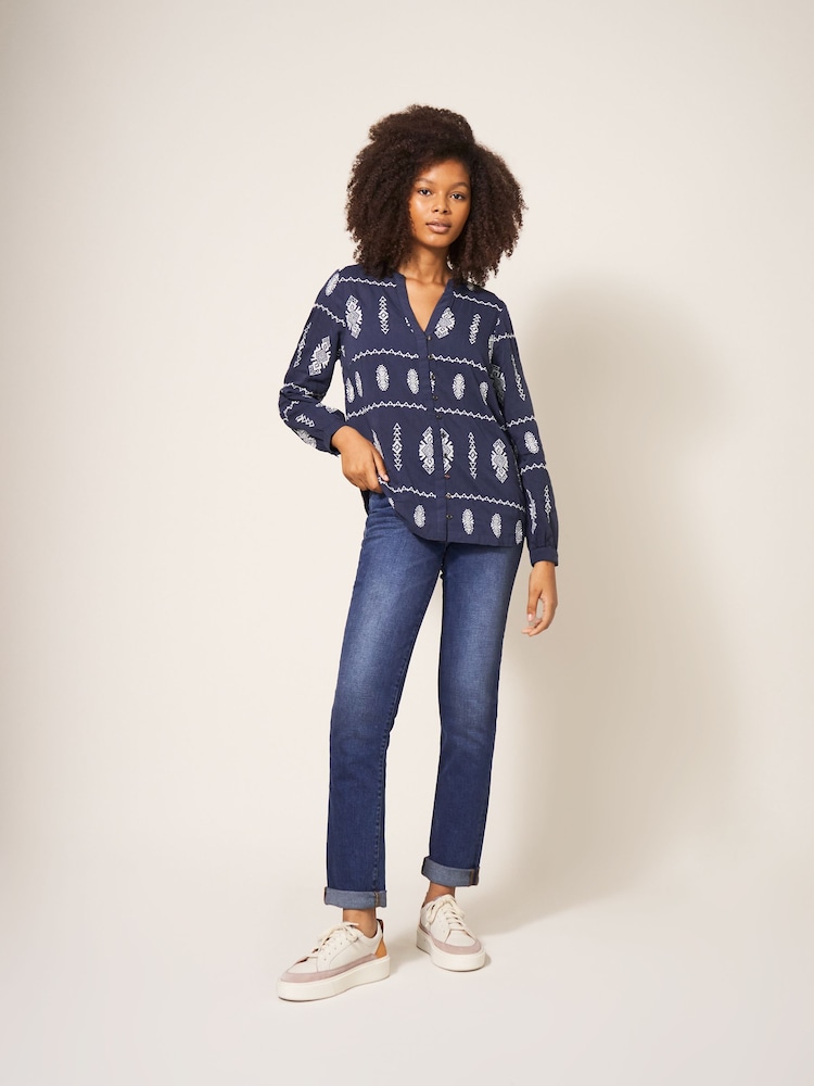 Kate Embroidered Shirt - Image 2 of 5 Kate Embroidered Shirt - Image 2 of 5