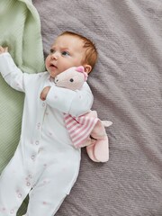 JoJo Maman Bébé Pink Dino Personalised Pink Dino Comforter - Image 5 of 5