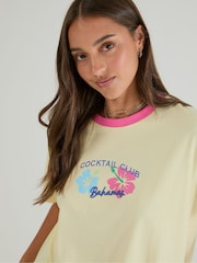 Skinnydip Yellow Cocktail Bahamas T-Shirt - Image 4 of 5