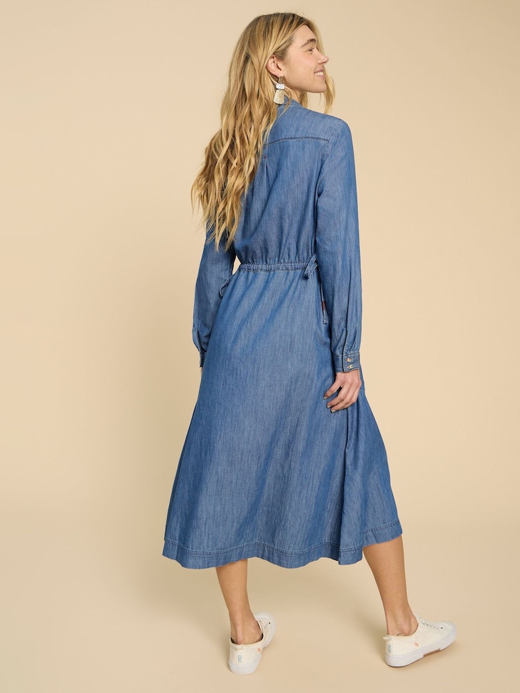 White Stuff Blue Jade Denim Shirt Dress - Image 2 of 7