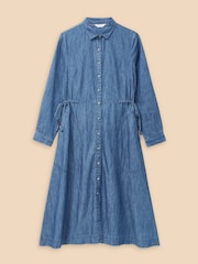 White Stuff Blue Jade Denim Shirt Dress - Image 5 of 7
