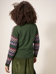 White Stuff Green Belle Fairisle Cardigan - Image 2 of 7