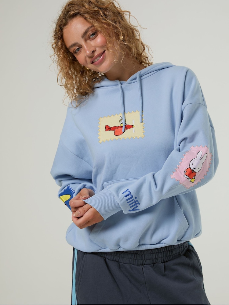 Skinnydip Blue Miffy Stamp Hoodie - Image 2 of 5