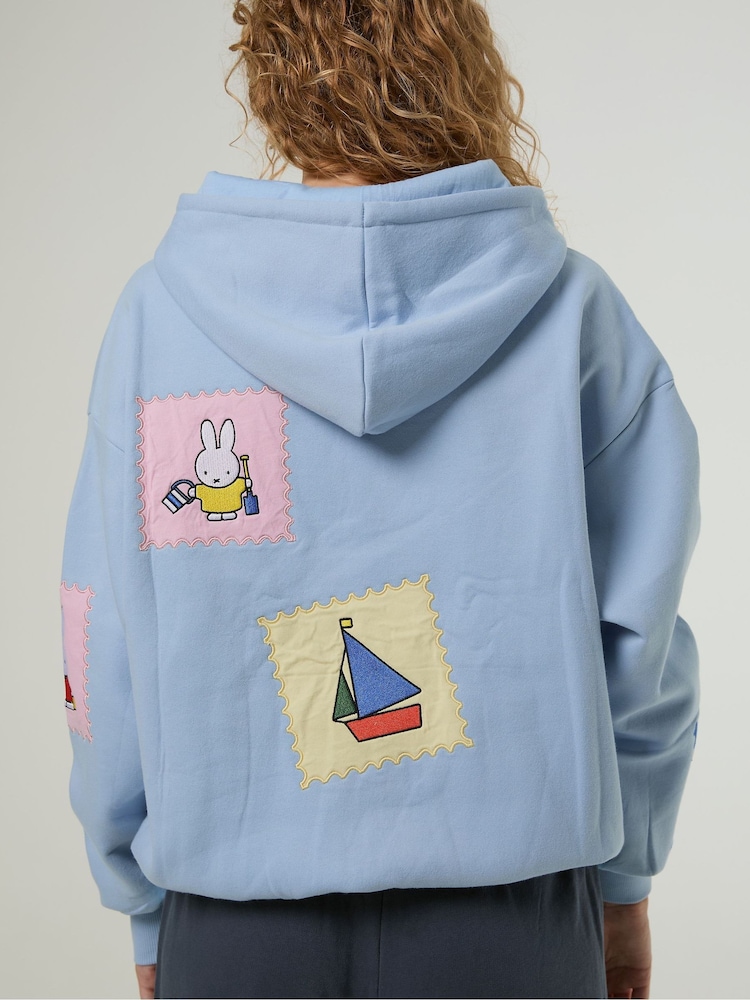 Skinnydip Blue Miffy Stamp Hoodie - Image 5 of 5