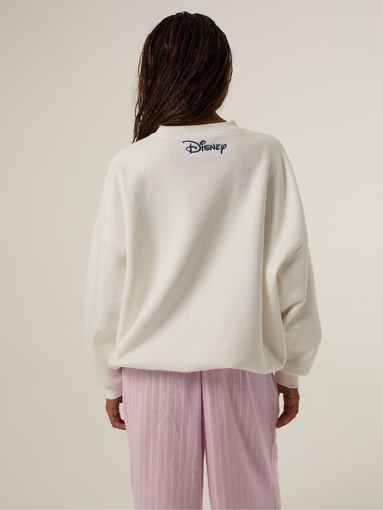 Skinnydip White Disney Mickey Mouse Patch Sweatshirt - Image 2 of 7