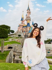 Skinnydip White Disney Mickey Mouse Patch Sweatshirt - Image 6 of 7