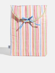 Skinnydip Pink Colourful Sketchy Stripe Quilted Laptop Bow - Image 1 of 5