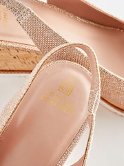 Schimmeroptik - Forever Comfort® Schuhe mit Kork-Keilabsatz und Schleife - Bild 5 von 6