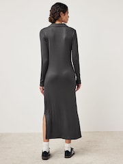 Charcoal Midi Ribbed Dress - Image 3 of 6
